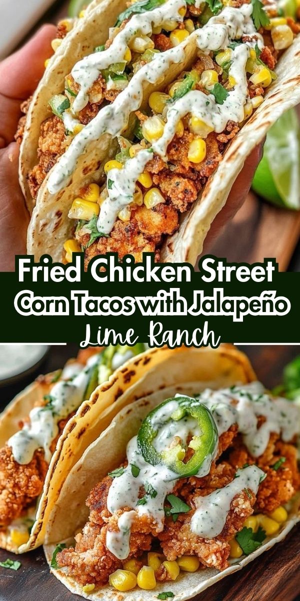 Fried Chicken Street Corn Tacos with Jalapeño Lime Ranch - Home Recipe Guide