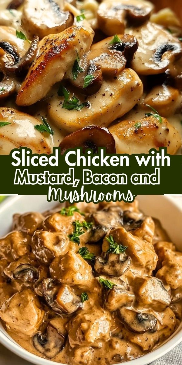 Chicken Strips with Mustard, Bacon, and Mushrooms - Home Recipe Guide