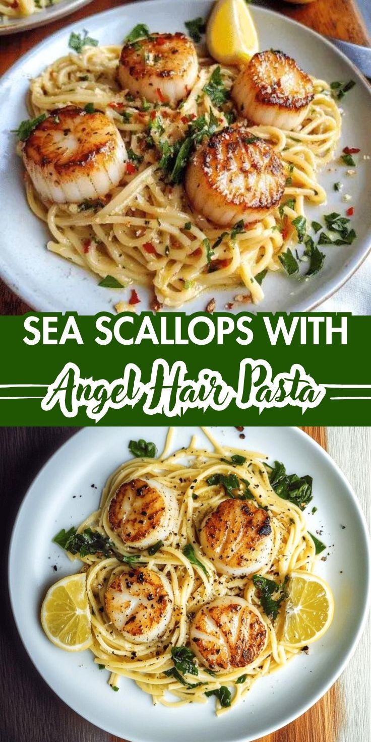 Sea Scallops with Angel Hair Pasta - Home Recipe Guide