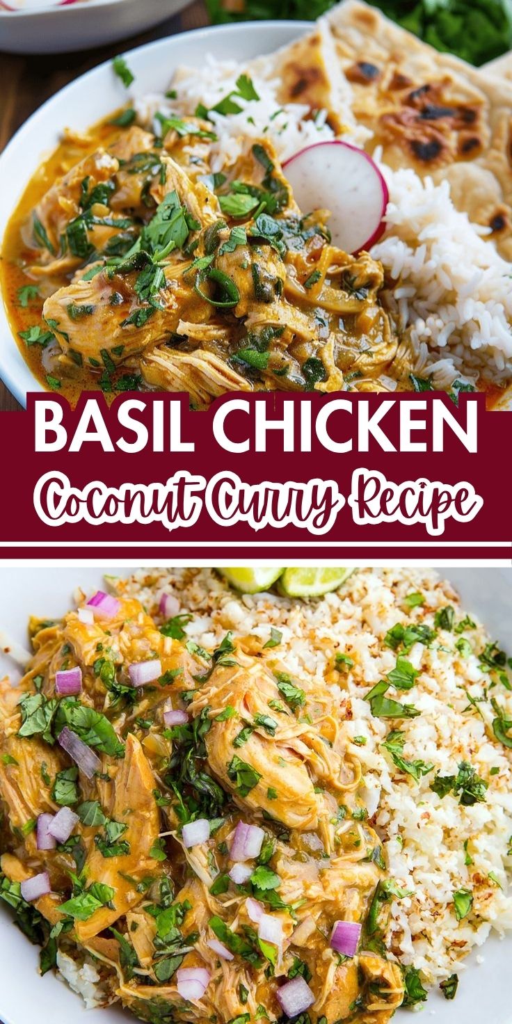 Slow Cooker Basil Chicken Coconut Curry Recipe - Home Recipe Guide